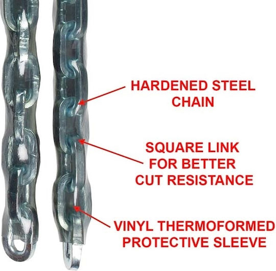 Master Lock No. 8019EURD Αλυσίδα Σήμανσης σε Ασημί Χρώμα Μήκους 1μ.
