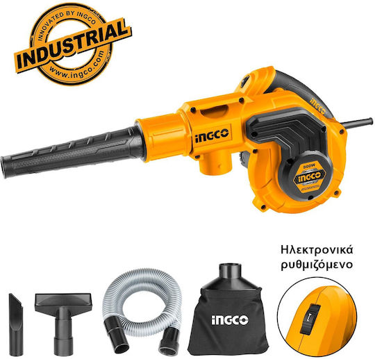 Ingco Suflantă / Aspirator de Mână Electric 800W cu Reglare a Intensității