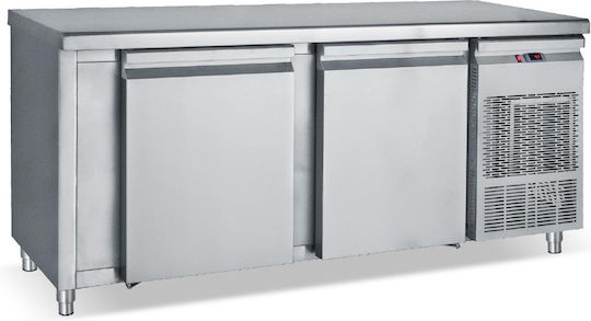 Bambas Frost Frigider Inoxidabil de Banc 367lt cu 2 Uși și Unitate de Răcire 0/+10°C L140xl70xH85cm PM7 155