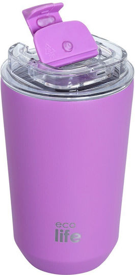 Ecolife Pahar Termos Oțel inoxidabil Fără BPA 360ml Pure Purple