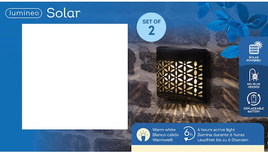 Lumineo Επιτοίχιο Ηλιακό Φωτιστικό Θερμό Λευκό με Φωτοκύτταρο