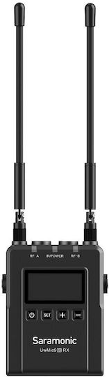 Saramonic UwMic9S Kit 1 (TX+RX) Комплект Безжично Δυναμικό Микрофон Висулка, Щипка, Колан Журналистически в Черен Цвят