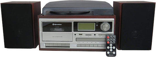 Roadstar HIF-8892D+BT Turntables with Preamp and Built-in Speakers Brown