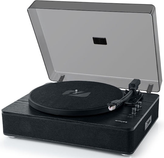 Muse MT-106 WB Turntables with Preamp and Built-in Speakers Black