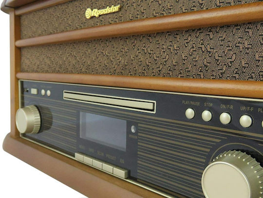 Roadstar HIF-1993D+BT Грамофон с Предусилвател и Вградени говорители Кафяв