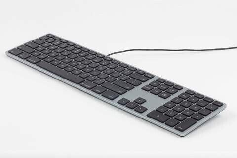 Matias Wired RGB Backlit Aluminum Keyboard for Mac Πληκτρολόγιο Αγγλικό UK Συμβατό με Mac Γκρι