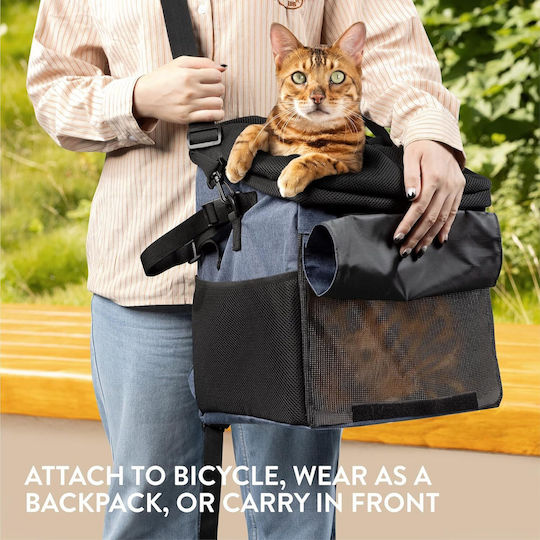 Navaris Dog/Cat Carrying Blue Backpack for 6kg Pets L31xW27xH27cm