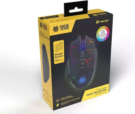 Tracer GameZone Space RGB Gaming Mouse 7200 DPI Black