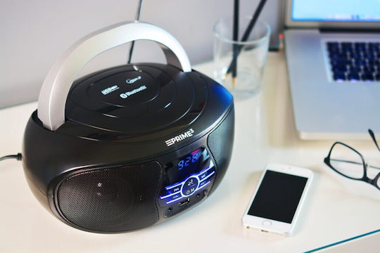 Prime3 Φορητό Ηχοσύστημα με Bluetooth / Ραδιόφωνο / USB / CD Μαύρο