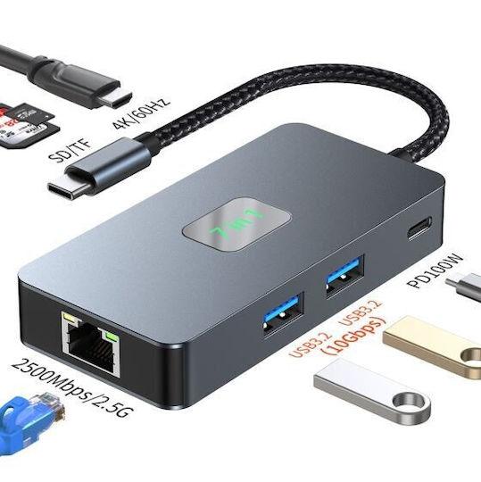 USB-C Докинг станция с HDMI 4K PD Ethernet