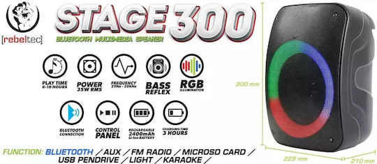 Rebeltec Ηχείο Stage 300 RBLGLO00041 Μαύρο
