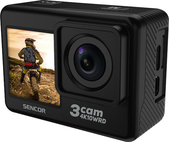 Sencor 3CAM 4K10WRD 128GB Action Camera 4K Ultra HD Υποβρύχια (με Θήκη) με Οθόνη 2" και Wi-Fi Μαύρη