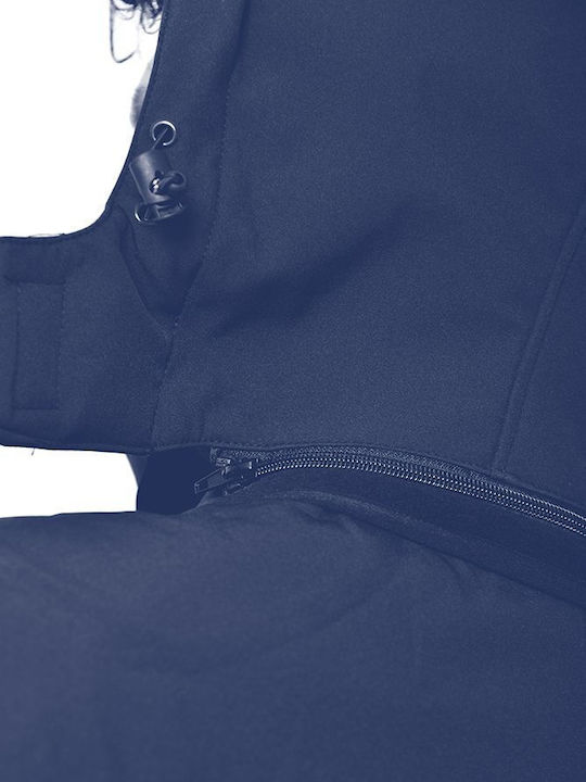 Ergo Bărbați Jachetă de lucru Softshell cu căptușeală detașabilă Albastru
