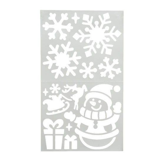 Christmas Stencils Snowman Snowflakes 47.5x24.5cm Kaemingk 460132-1 00050308
