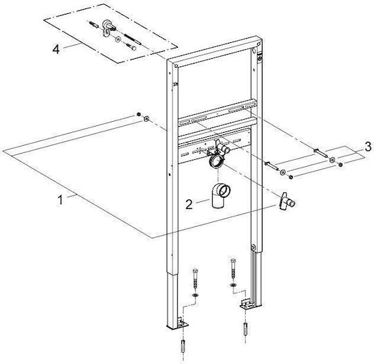 Поддържащи рамки за умивалник Grohe Rapid Sl 38554001