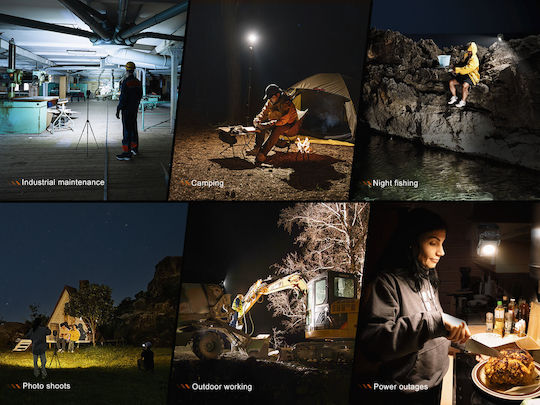 Fenix CL27R Φανάρι Led Επαναφορτιζόμενο για Camping με Φακό 1600lm Κόκκινο