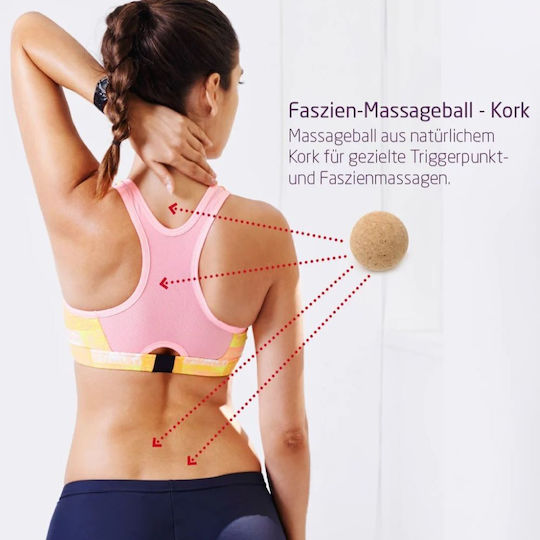Yogistar Cork Minge Masaj 5cm în culoare Maro