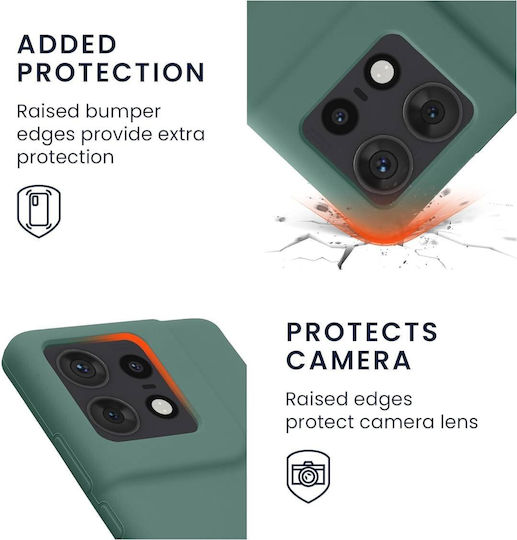 KWmobile Flexible Rubber Cover Back Cover Silicone / Plastic Green (Motorola Edge 50 Pro)