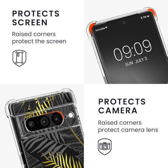 KWmobile Crystal Umschlag Rückseite Silikon mit Band Mehrfarbig (Google Pixel 7 Pro)