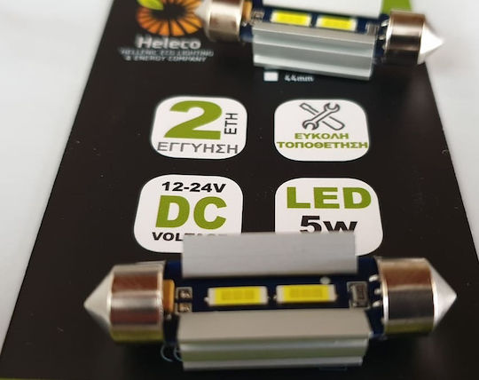 Heleco Λάμπα Αυτοκινήτου Canbus LED 6000K Ψυχρό Λευκό 12-24V