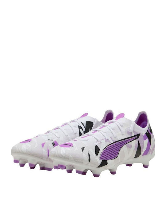 PUMA Ultra 5 Match Футболни Обувки с Бутони Бял