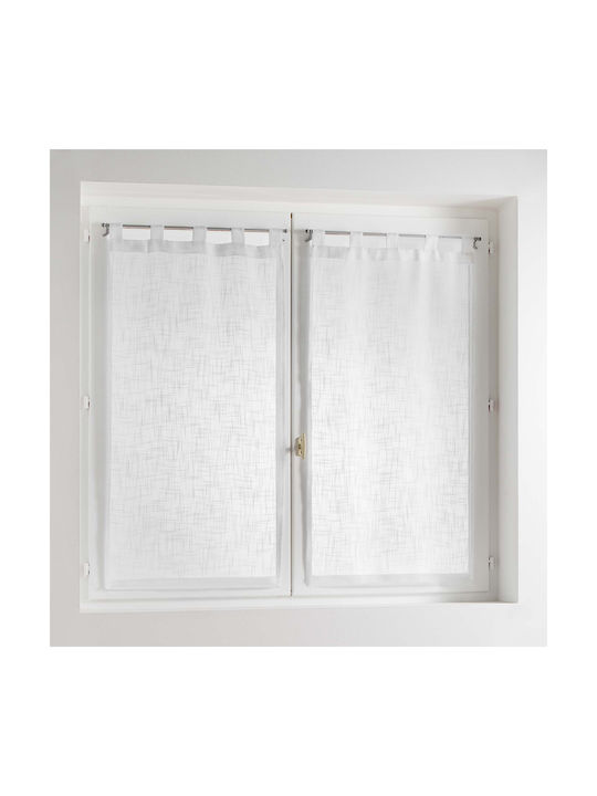 Curtain Window with Tab Top L-c Haltona White 1627714 45x160cm