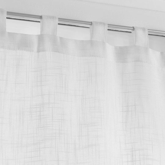Curtain Window with Tab Top L-c Haltona White 1627714 45x160cm