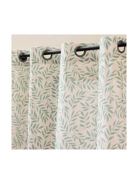Curtain With Grommets L-c Naya Green 140x240cm