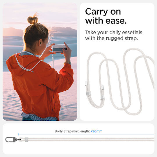 Spigen Universeller Crossbody-Gurt 2 1 Pack Perlenweiß Afa08368