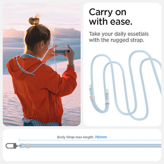 Spigen Universal Cross Body Strap 2 1 Pack Mute Blue Afa08367