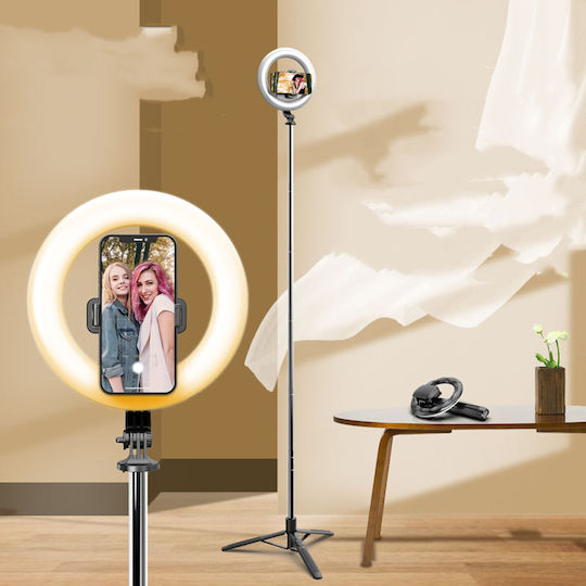 Techsuit Selfie Stick με Bluetooth / Τηλεχειριστήριο Γκρι