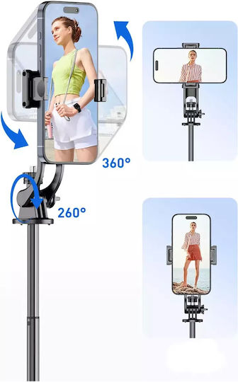 Hurtel Selfie-Stick mit Bluetooth / Fernsteuerung Schwarz