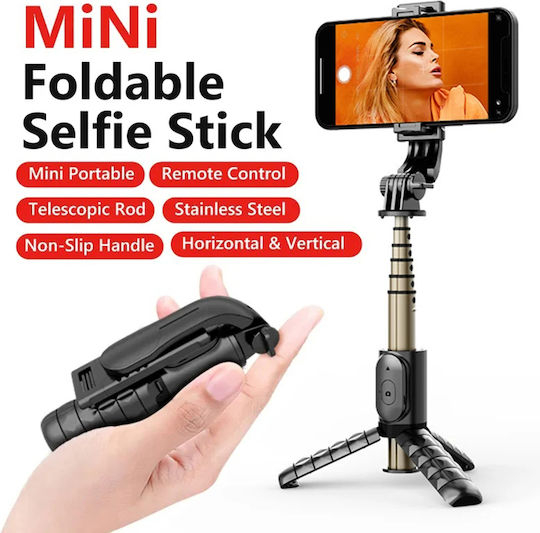 Techsuit Selfie Stick με Bluetooth / Τηλεχειριστήριο Μαύρο