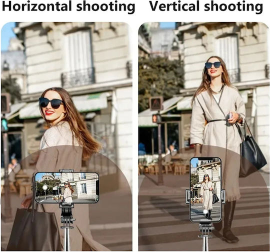 Techsuit Selfie Stick με Bluetooth / Τηλεχειριστήριο Μαύρο