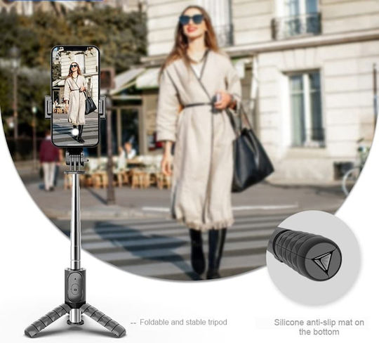 Techsuit Selfie Stick με Bluetooth / Τηλεχειριστήριο Μαύρο