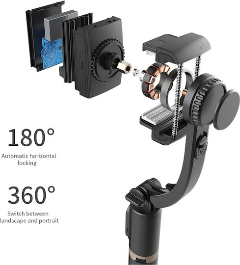 Techsuit Selfie Stick με Bluetooth / Τηλεχειριστήριο Μαύρο