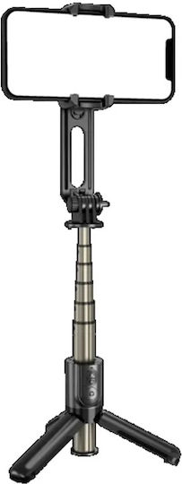 Techsuit Selfie Stick με Bluetooth / Τηλεχειριστήριο Μαύρο