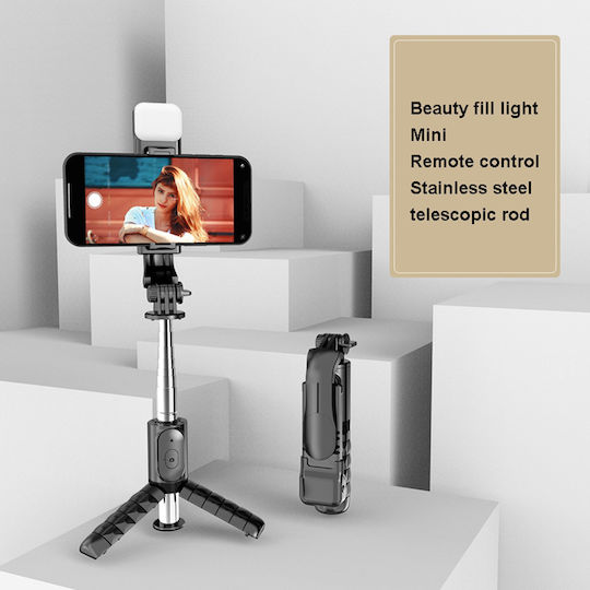 Techsuit Selfie Stick με Bluetooth / Τηλεχειριστήριο Μαύρο