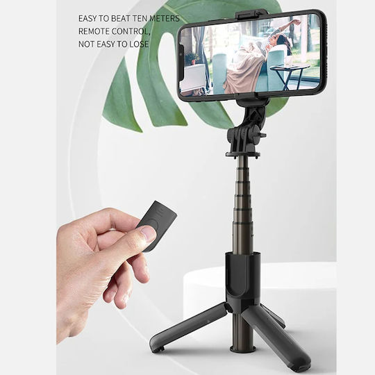 Techsuit Selfie Stick με Bluetooth / Τηλεχειριστήριο Μαύρο