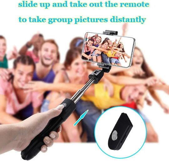 Techsuit K06 Selfie Stick με Bluetooth Μαύρο