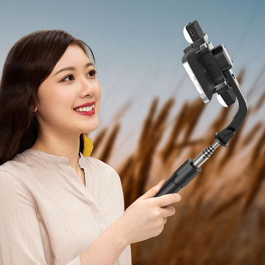 Techsuit Selfie Stick με Bluetooth / Τηλεχειριστήριο Μαύρο