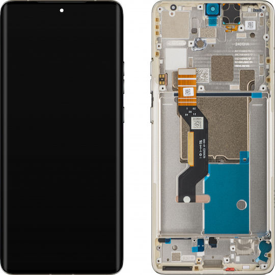 Motorola Οθόνη Service Pack με Μηχανισμό Αφής και Πλαίσιο για Motorola Edge 50 Pro (Μαύρο)