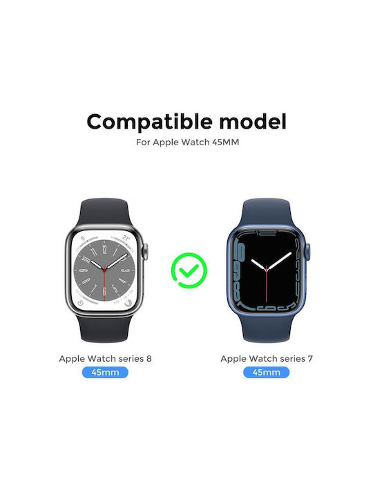 AHAstyle Wg115 Plastikhülle in Gray Farbe für Apple Watch 7, 8, 9 45 mm