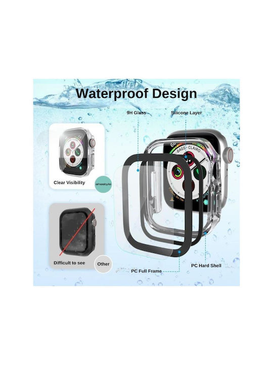 AHAstyle WG56-2 Plastic Case in Transparent color for Apple Watch 7, 8, 9 45mm