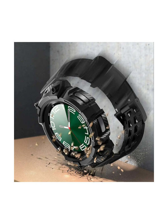 Supcase Silikonhülle in Schwarz Farbe für Galaxy Watch6 Classic 47mm