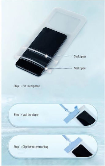 iNOS Waterproof Case up to 6.9" Transparent Lila