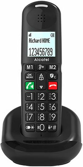 Alcatel XL685 Ασύρματο Τηλέφωνο με Ελληνικό Μενού Μαύρο
