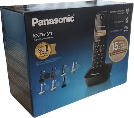 Panasonic KX-TG1611 Cordless Phone Black