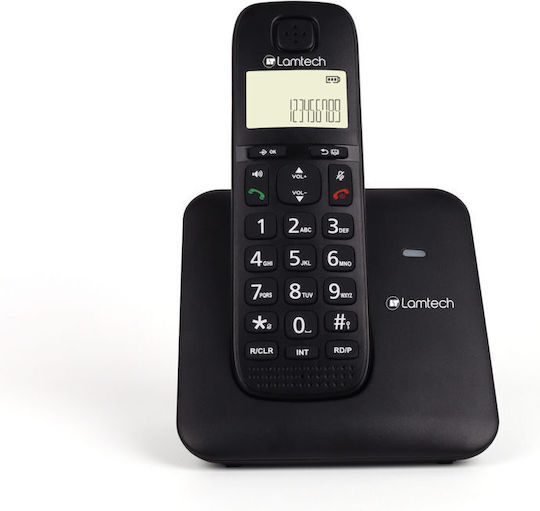Lamtech LAM114444 Ασύρματο Τηλέφωνο με Ελληνικό Μενού Μαύρο