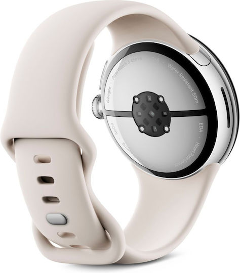 Google Pixel Watch 3 LTE Aluminiu 45mm Rezistent la apă (Polished Silver Aluminum case / Porcelain Active Band)